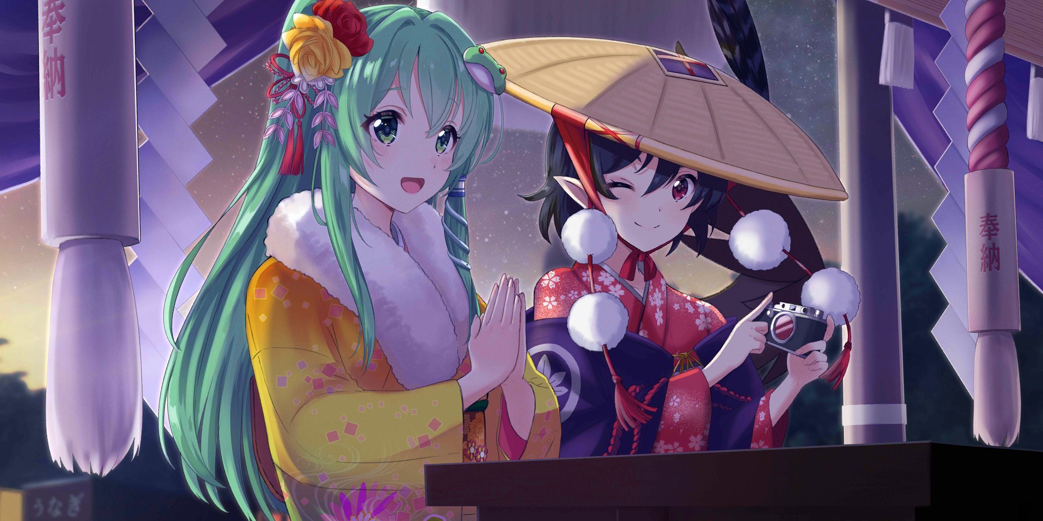 绘卷「新年参拜组 其二」卡面