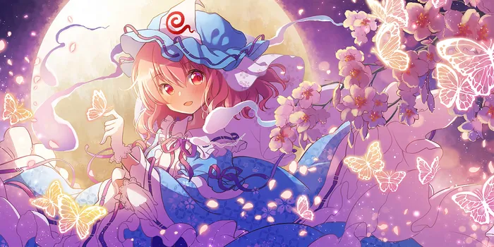 绘卷「月夜少女与蝶共舞」卡面