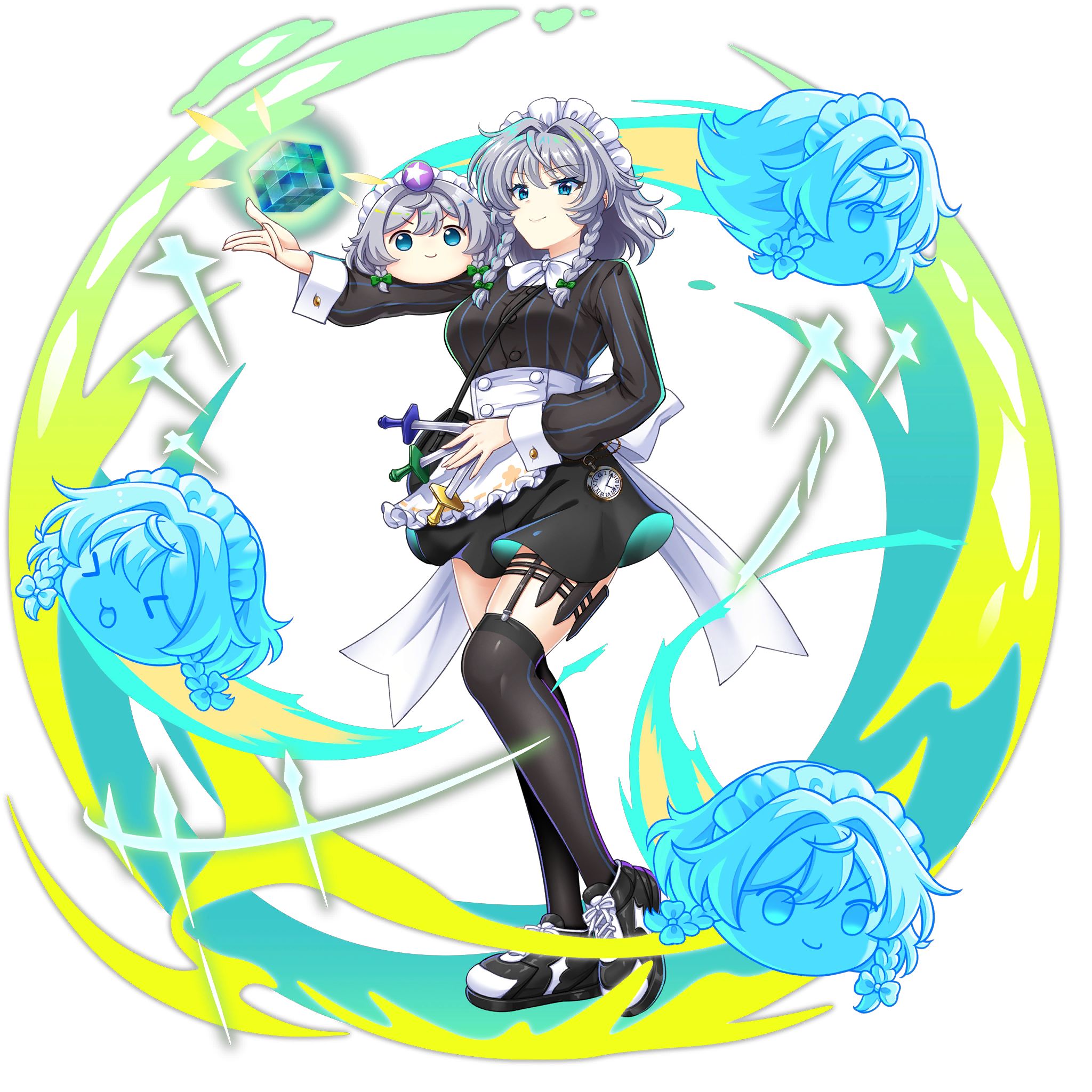 伙伴「咲夜&油库里咲夜」立绘